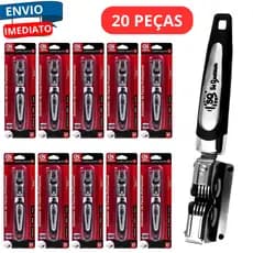 Kit 20 Afiador Amolador Manual Aco Inox Profissional Facão Tesoura Portátil  FacaMultifuncional