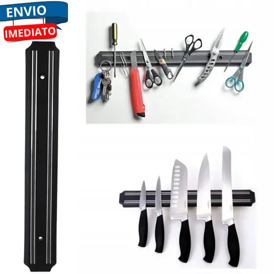 Barra Magnética 33cm Suporte Parede Organizador Porta Facas e Utensílios Cozinha Cozinha Churrasco