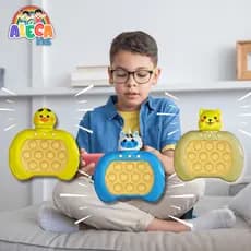 Brinquedo Fast Push Pop It Bubble Anti-Stress Eletrônico para Crianças e Adultos - Jogo de Luz