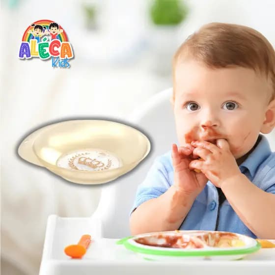 Kit com 2 unidades Prato Infantil Fundo BPA Free 750ml Criança Bebe Plasutil