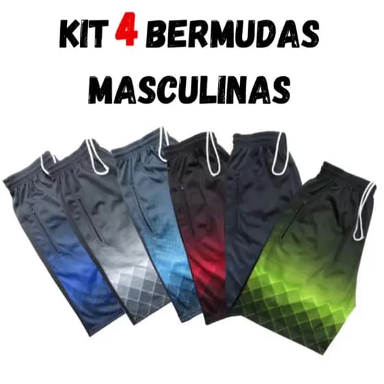 Calção Kit´s Esportivo Chimpa Bolso Flanelado Masculino/Homem