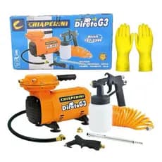 Motocompressor Chiaperini Ar Direto Bivolt Portátil Multiuso Amarelo 127/220v 60 Monofásica