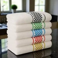 Jogo 6 Panos de Prato Jacquard 100 % Algodão 40 × 65 cm – Alta Absorção, Estilo e Qualidade!
