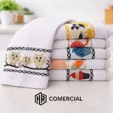 Kit 5 Panos de Prato Copa 40x65 Jacquard Atoalhado Toalha De Cozinha Alta Absorção