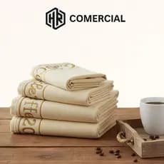Kit 4 Panos de Prato Copa Barra Decorativa Palavras 45x65cm 100% Algodão Atoalhado