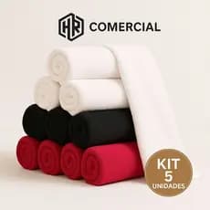 Kit 5 Toalhas de Rosto Para Salão Premium Toque Macio 45x70cm