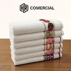 Kit 6 Panos de Prato Copa 40x65 Jacquard Atoalhado Toalha De Cozinha