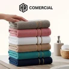 Kit 6 Toalhas de Banho Popular Madri Toalha Simples Ótima Absorção 60x120cm