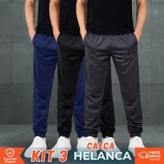 Calça Jogger Plus Size P ao G4 Masculina Helanca Original Treino Casual