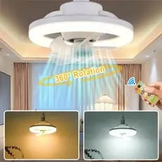 Lâmpada De Teto Com Ventilador E27 Inteligente 360 Graus De Rotação Retrátil LED Para Porão De Garagem Do Dormitório Da Cozinha