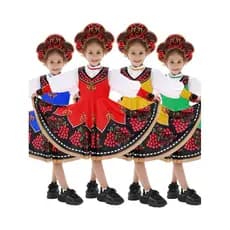 Traje étnico cos palco traje de vento infantil novo estilo desempenho traje étnico Halloween rússia