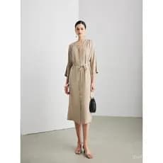 2026 saia longa gola Mim seda amoreira elegante feminino Crepe primavera verão vestido de seda com v cem 30100 novo esti