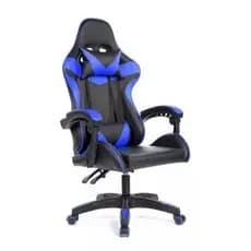 Cadeira Escritório Gamer Cor Azul Couro Sintético