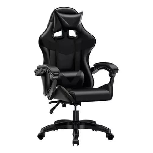 Cadeira Gamer Cor Preta Giratória Ergonômica Estofado Sintético