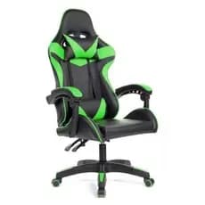 Cadeira Escritório Gamer Cor Verde Couro Sintético