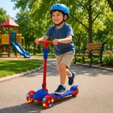 Patinete Infantil Led Colorido Alta Velocidade Design Moderno  Speed Fun com Luzes de Led Vermelha