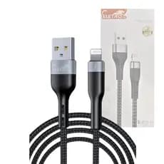 Cabo de Dados Eletromex EL-3125-5G Lightning Para iPhone iPad 5.0A Carregamento Ultra Rápido 1 Metro