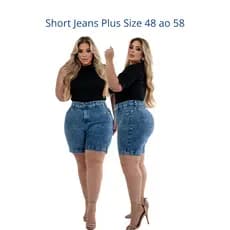 Short Meia Coxa Jeans Feminino Marmorizado Bermuda Curta para o Carnaval Plus Size Cintura Alta Curve Premier