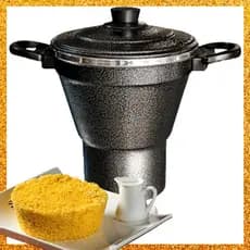 Cuscuzeiro aluminio craqueado Tamanho variados