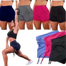 Shorts de Academia Cordinha Lateral Shorts de Treino Fitness Escolha o Seu