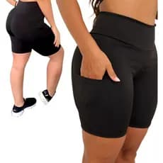 Shorts Meia Coxa Bolso Lateral Academia Shorts Suplex Fitness M ao G3