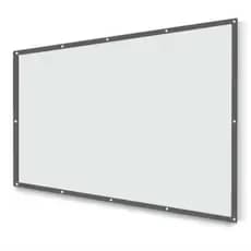 TELÃO 4K DUPLA FACE OBS: CINZA COM BRANCO NÃO É TECIDO 230 POLEGADAS 3.50X1.40  PARA QUALQUER TIPO DE PROJETOR TELA