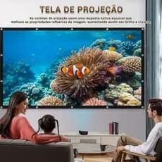 TELÃO 4K PARA PROJETOR HY300, HY320, EPSOM ENTRE OUTROS TELÃO COM 100 POLEGADAS 2.00X1.50 ENVIO IMEDIATO TELA PROJETOR