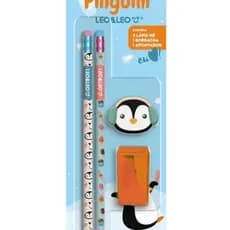 Kit Lápis Hb Pinguim 2 Lápis /apontador/ Borracha  Blister