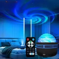 Projetor Luz Estrela LED Rotativa Efeito Onda Oceânica e Nebulosa Festa Presente