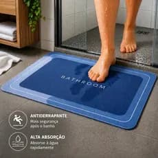 Tapete Antiderrapante Banheiro Lavanderia 30x60 Absorvente Secagem Rápida Premium