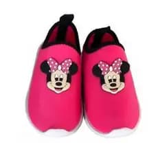 Tênis Calce Fácil Infantil Meia Menina Feminino Personagem Minnie Rosa