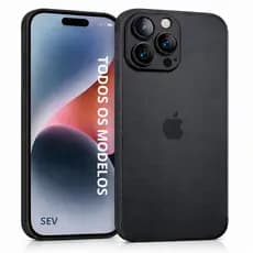 Capa AG-Glass Vidro Fosco Para iPhone 13 14 15 16 17 Pro Max - Capinha Premium Proteção Câmera