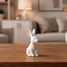 Decoração Coelho Minimalista Enfeite De 10cm Coelinho Elegante Para Sala Quarto Centro De Mesa Escritorio