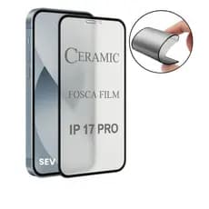 Pelicula Fosca Ceramica Para iPhone 17 Pro Anti Impacto Flexivel Premium Anti Reflexo - Não Quebra