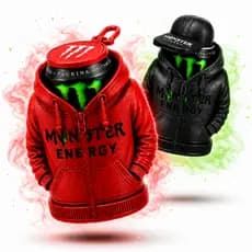 Kit Porta Lata Moletom Premium Para Energético Monster 473ml + Tampa ou Abridor