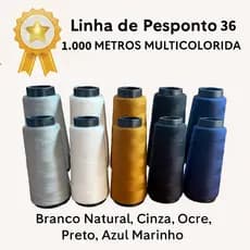Kit 5 e 10 Linhas Pesponto n 36 De 1.000 metros, Colorido - Linhas Bertoldi