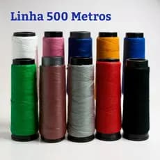 Linha de Costura 120, 500 Metros Cada, Cor Branco, Preto e Colorido
