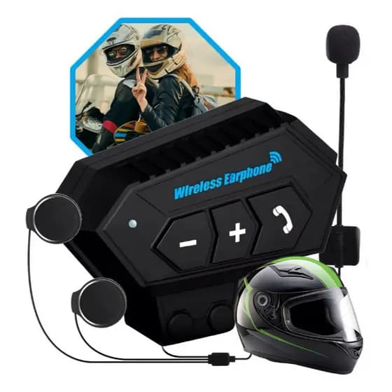 Intercomunicador Moto Bluetooth com Fone e Microfone Hard – Android iOS