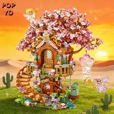 Kit Sakura DIY 1100+ Peças – Construção Criativa com Flores e Elementos Encantados para Crianças e Adultos POPYO