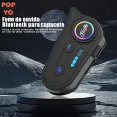 S10 Bluetooth Capacete Moto Hands-Free GPS Chamadas Redução de Vento 24h À Prova d’Água IP67 – POPYO