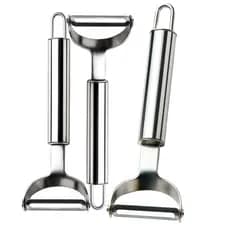 Kit 2 ou 3 Descascadores de Legumes em Aço Inox – Eficiência e Versatilidade para sua Cozinha, Uso Profissional e Diário