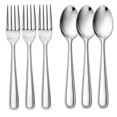 Talheres Inox – Colheres de Sobremesa e Garfos de Sobremesa para Lanches, Bolo e Café