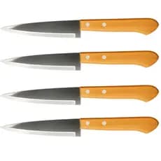 1, 3 ou 4 Facas Profissionais de Chef 6" em Aço Inox com Cabo de Madeira – Qualidade e Precisão