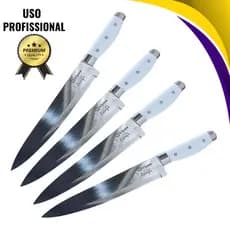 1 2 ou 4 Facas Linha Europa 26.8 cm em Aço Inox – Resistência, Precisão e Qualidade para Chefs e Churrasqueiros