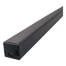 Perfil 1 Metro De Sobrepor P/ Fita Led Preto C/ Difusor Fumê