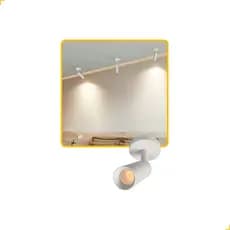 Spot LED 5w Sobrepor Mini 450lm Luz Amarela 3000k Branco Quente Direcionável Bivolt Alumínio Casa