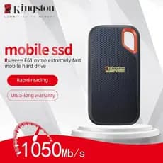 Disco Rígido SSD Externo Portátil Kingston Original , 1TB , 2TB , 4TB , 8TB , 16TB , 30TB , 60TB , 128TB , Velocidade 10