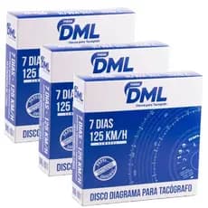 Disco De Tacografo Semanal 125x7d Dml - 03 caixas
