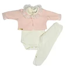 Pagão Casaco Luxo Feminino - Conforto e Estiloso Para Sua Princesa | TAM. RN ( 0-2 meses )