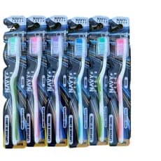 Kit Pacote Com 12 Escovas Dental Dura Adulto Com Capa Protetora e Limpador De Lingua